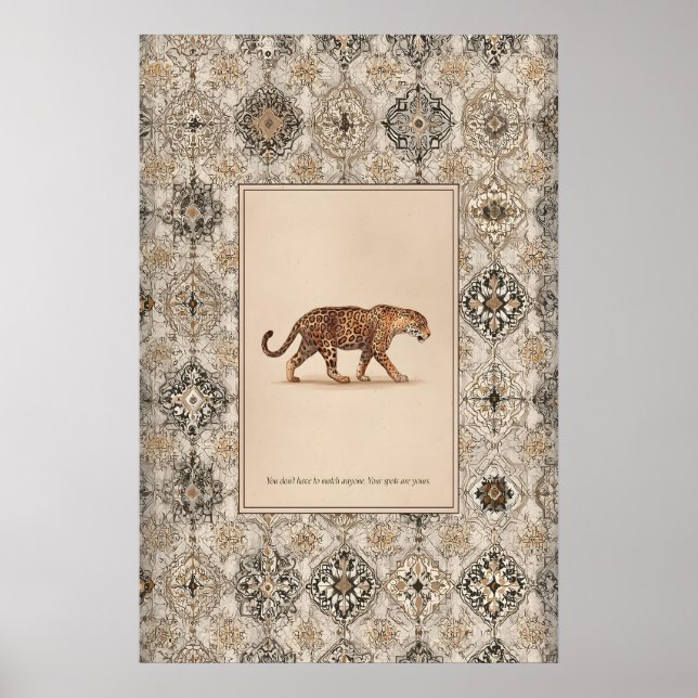 Leopard Illustration Poster Wall Decor Spotted Big (Front)