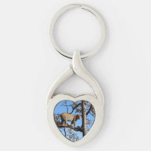 Leopard in a Tree in Africa Key Ring