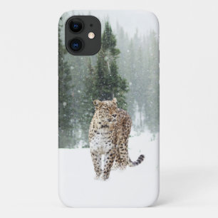 Leopard in the Snow iPhone 11 Case