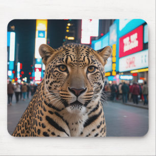 Leopard in Times Square Mouse Pad