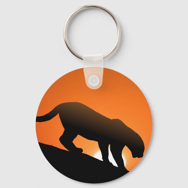 Leopard in tree key ring (Front)