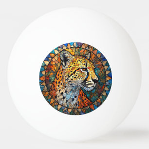 Leopard in Vibrant Colours Ping Pong Ball