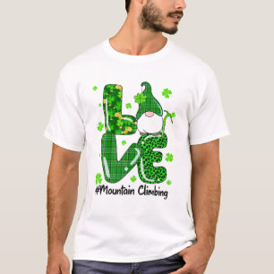 Leopard Irish Plaid Mountain Climbing Gnome St. Pa T-Shirt