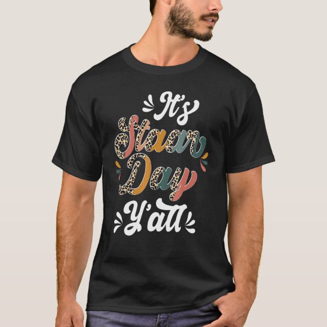 Leopard It's Staar Day Test Day Crew Testing Day T T-Shirt (Front)
