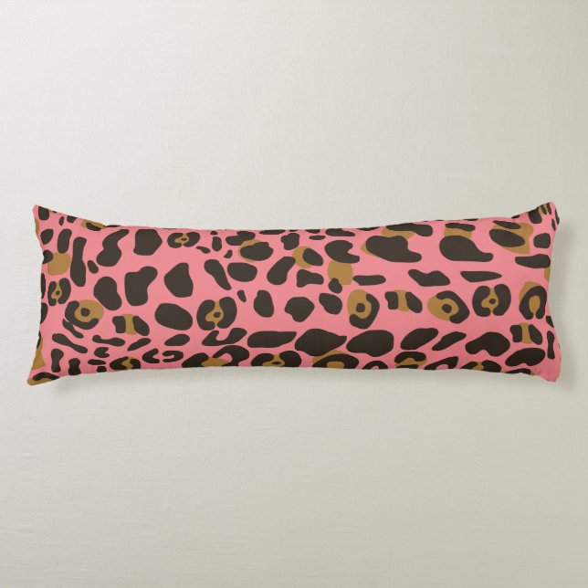 Leopard Jaguar Animal Print Pattern Body Cushion (Front)