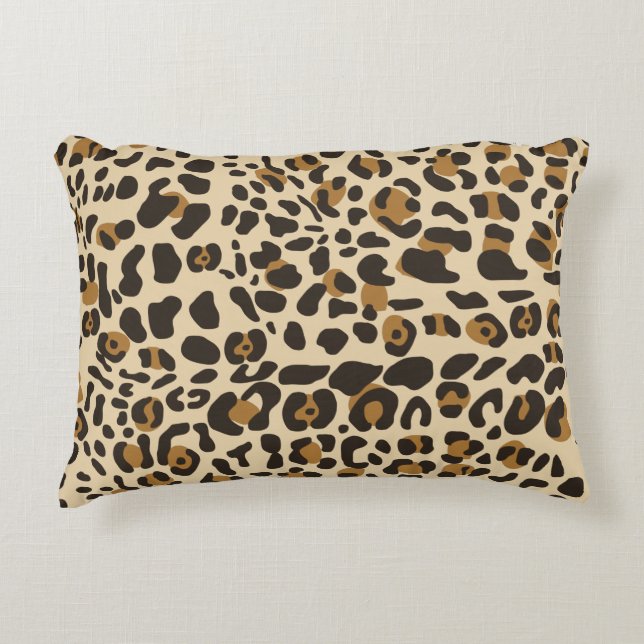 Leopard Jaguar Animal Print Pattern Decorative Cushion (Front)