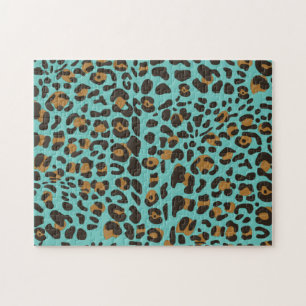 Leopard Jaguar Animal Print Pattern Jigsaw Puzzle