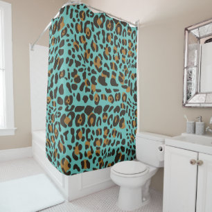 Leopard Jaguar Animal Print Pattern Shower Curtain