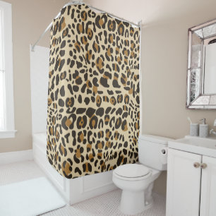 Leopard Jaguar Animal Print Pattern Shower Curtain
