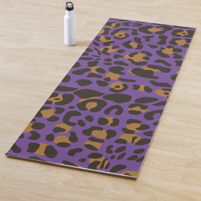 Leopard Jaguar Animal Print Pattern Yoga Mat (In Situ)
