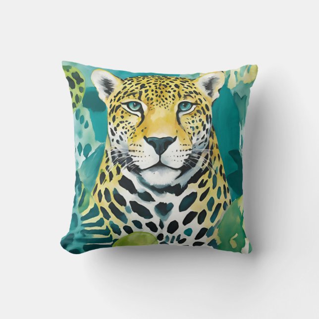 Leopard Jaguar Big Cat Cushion (Front)