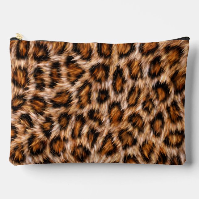 Leopard Jaguar Cat Brown Fur Pattern-24609 Accessory Pouch (Front)