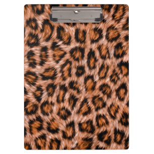 Leopard Jaguar Cat Brown Fur Pattern-24609 Clipboard