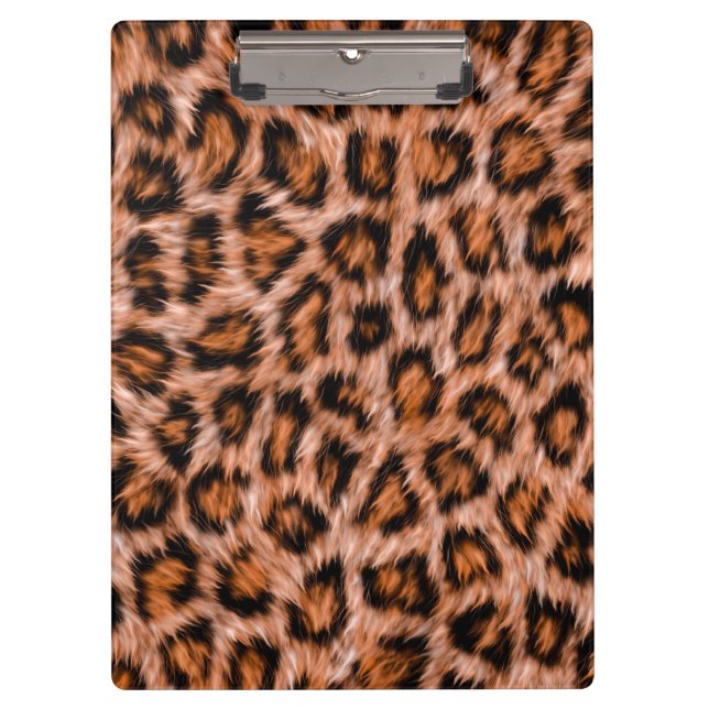 Leopard Jaguar Cat Brown Fur Pattern-24609 Clipboard (Front)