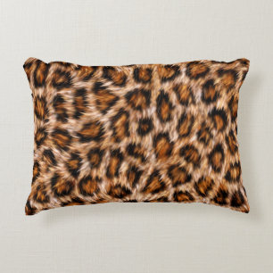 Leopard Jaguar Cat Brown Fur Pattern-24609 Decorative Cushion