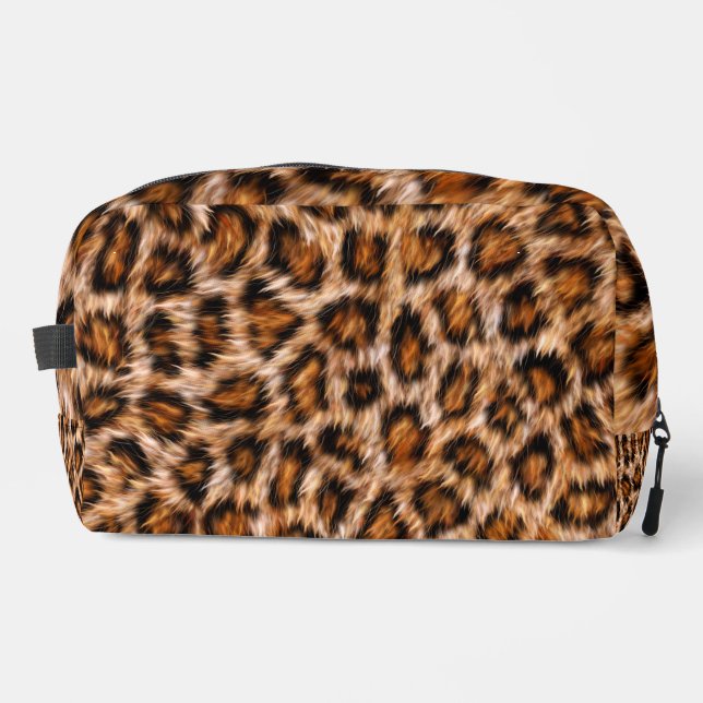 Leopard Jaguar Cat Brown Fur Pattern-24609 Dopp Kit (Front)