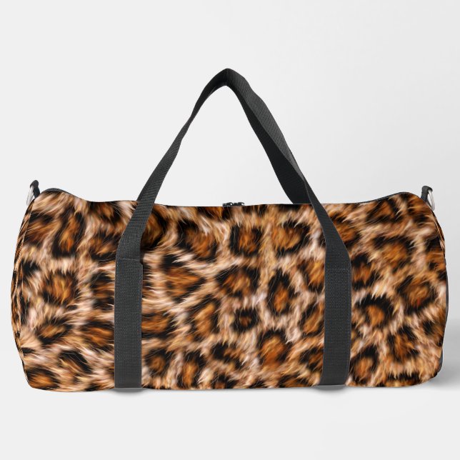 Leopard Jaguar Cat Brown Fur Pattern-24609 Duffle Bag (Front)