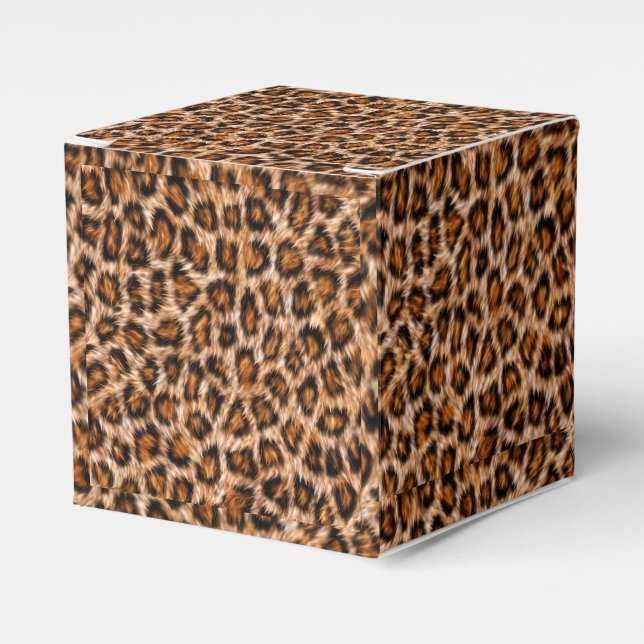 Leopard Jaguar Cat Brown Fur Pattern-24609 Favour Box (Front Side)