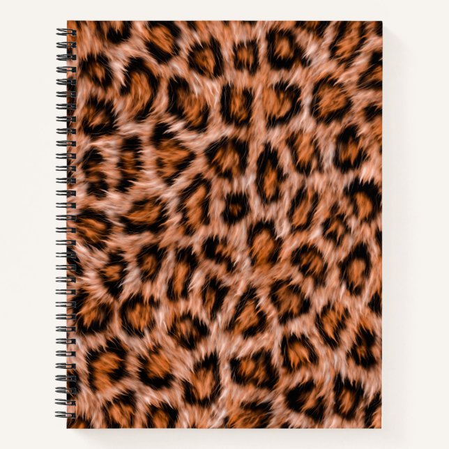 Leopard Jaguar Cat Brown Fur Pattern-24609 Notebook (Front)