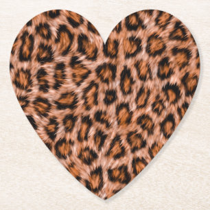 Leopard Jaguar Cat Brown Fur Pattern-24609 Paper Coaster