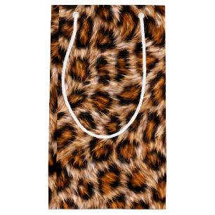 Leopard Jaguar Cat Brown Fur Pattern-24609 Small Gift Bag
