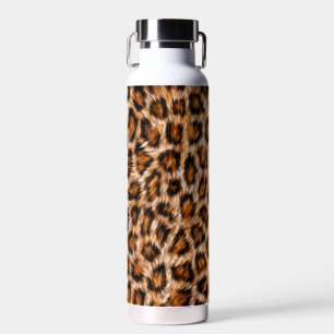Leopard Jaguar Cat Brown Fur Pattern-24609 Water Bottle
