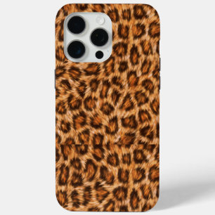 Leopard Jaguar Cat Brown Fur Pattern iPhone 15 Pro Max Case