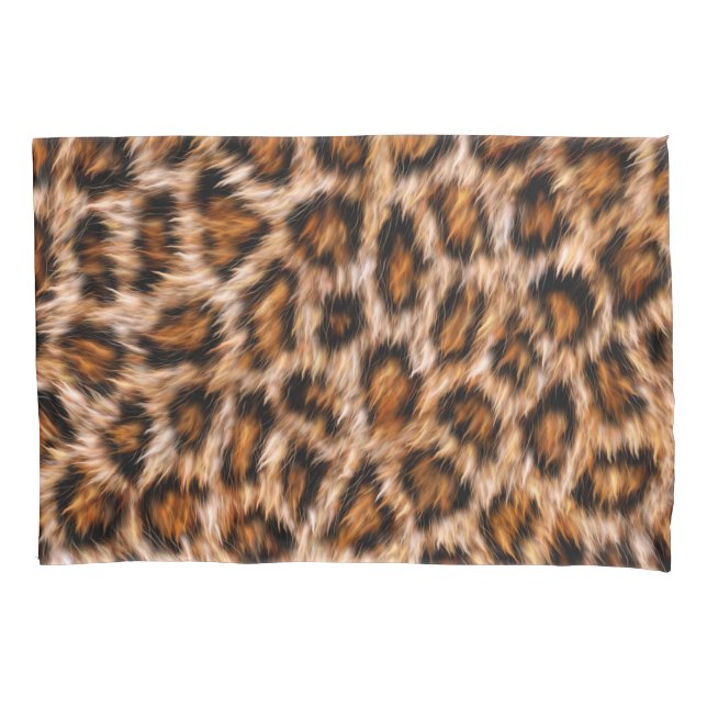 Leopard Jaguar Cat Brown Fur Pattern Pillowcase (Front)