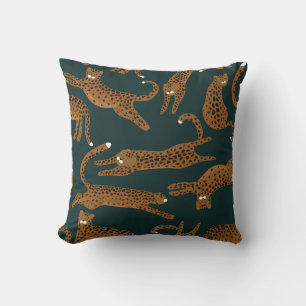 Leopard Jungle: Animal Print Vintage. Cushion