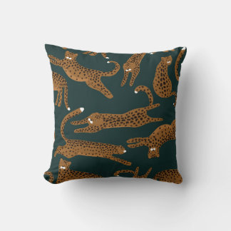 Leopard Jungle: Animal Print Vintage. Cushion