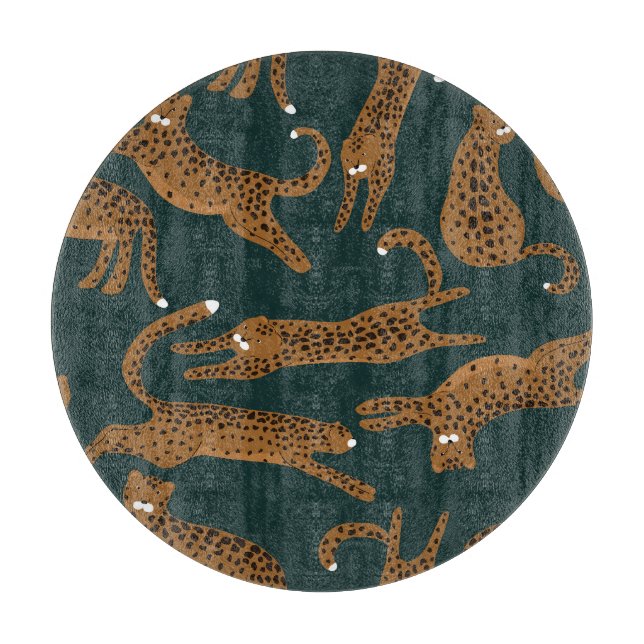 Leopard Jungle: Animal Print Vintage. Cutting Board (Front)