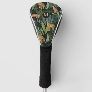 Leopard Jungle Forest Illustration Seamless Patter Golf Head Cover