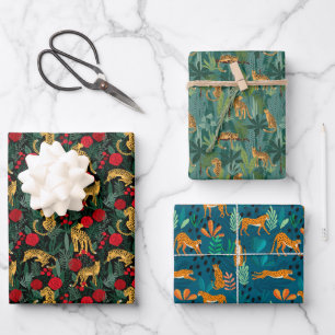 Leopard Jungle Pack Wrapping Paper Sheet