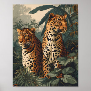 Leopard Jungle: Vintage Poster
