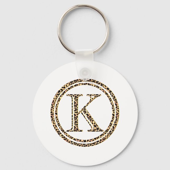 Leopard K Key Ring (Front)