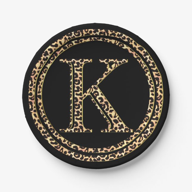 Leopard K Paper Plate (Front)