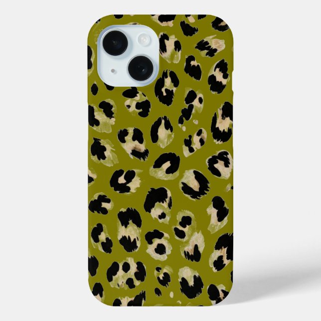 Leopard kaki print Case-Mate iPhone case (Back)