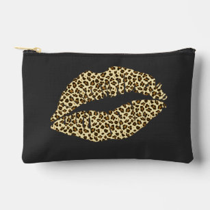 Leopard Kiss - Black Accessory Pouch