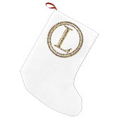 leopard L Small Christmas Stocking (Front (Hanging))