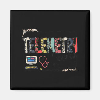 Leopard Lettering Telemetry Crew Cardiac Telemetry Magnet