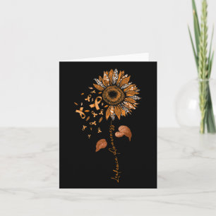 Leopard Leukaemia Awareness Orange Ribbon Card