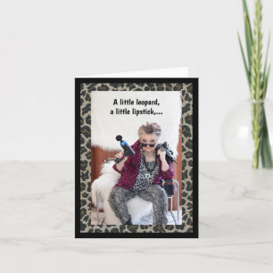 Leopard, Lipstick, Attitude humourous  Card