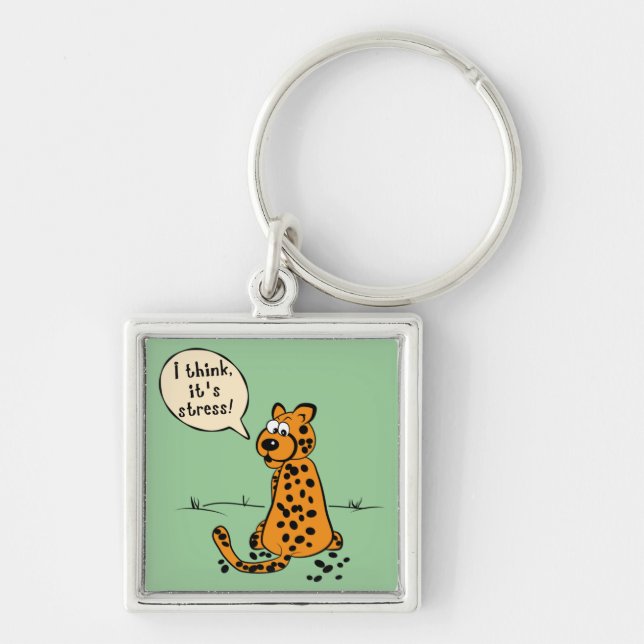 Leopard losing spots - I think it's stress Key Ring (Front)