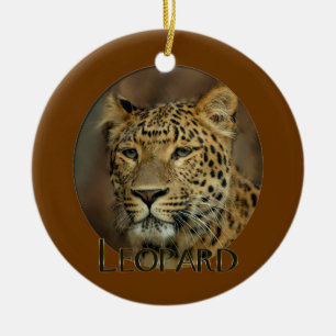 Leopard Lovers Art Ceramic Ornament