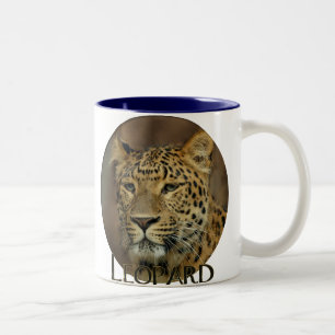 Leopard Lovers Art Two-Tone Coffee Mug