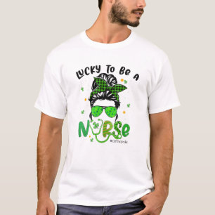 Leopard Lucky To Be A Orthopedic Nurse St Patricks T-Shirt
