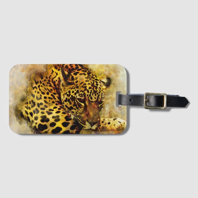 Leopard Luggage Tag (Front Horizontal)