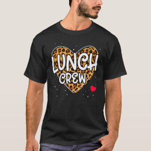 Leopard Lunch Crew Group Matching School Cafeteria T-Shirt