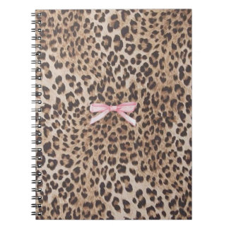 Leopard Luxe Notebook with Pink Bow