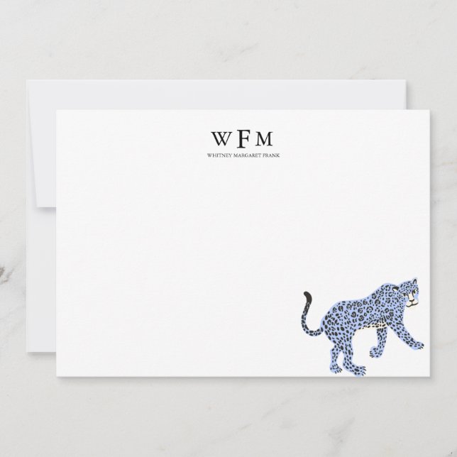 Leopard Luxe Stationary Card (Front)